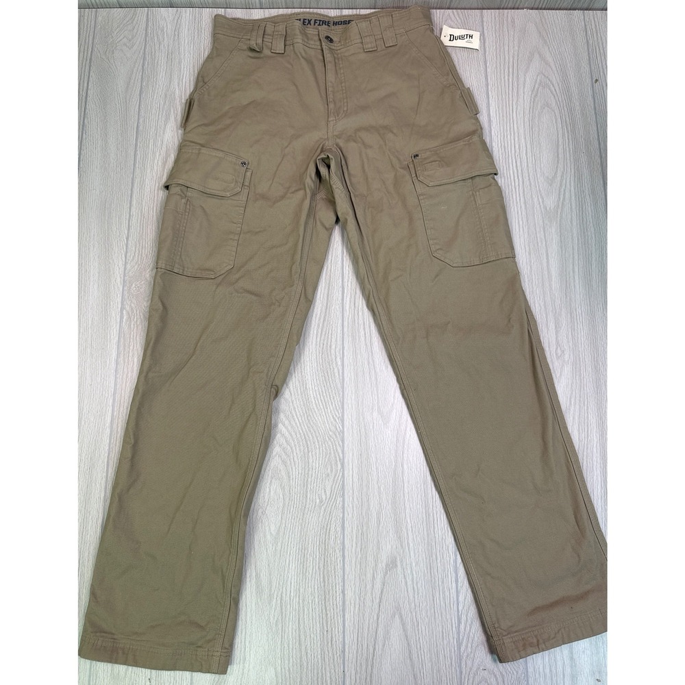 Duluth Trading Co Flex Fire Hose Relaxed Fit Lined Cargo Pants Size 34x36 NWT